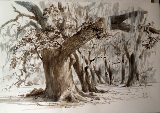 Read more about the article Spring Sketching with Auseklis Ozols in the Old Grove, 2021